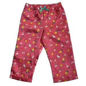 JOE BOXER Girls 2T Pink Flamingo Silky Pants